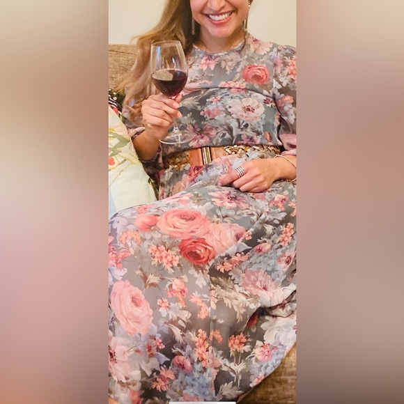 Zara Multicolor Floral Long Sleeve Dress - Picture 14 of 14